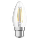 Ledvance Classic Performance LED Lamp B22d Kaars Filament Helder 4W 470lm - 827 Zeer Warm Wit | Vervangt 40W