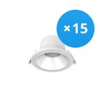 Voordeelpak 15x Noxion LED Downlight Apollo 9W 1100lm 60D - 830 Warm Wit | 145mm - UGR <19