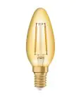 Ledvance Vintage 1906 LED E14 Kaars Goud 2.5W 220lm - 824 Zeer Warm Wit | Vervangt 25W
