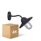 Voordeelpak 4x D'Lite Wandlamp Ember Zwart | IP54 - Geschikt voor 1x E27